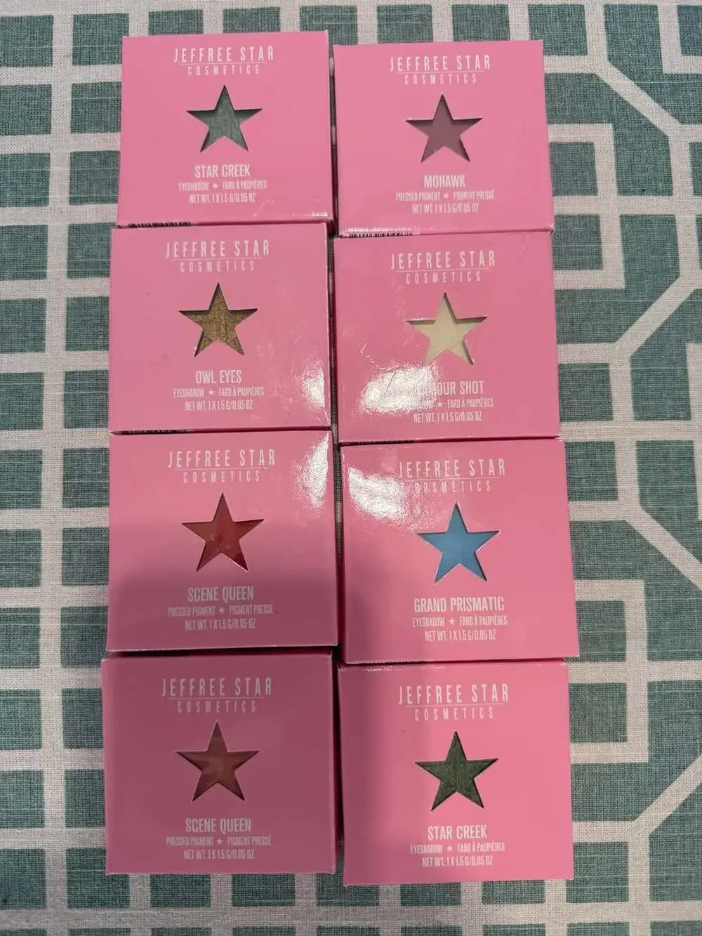 Jeffree Star Cosmetics Single Eyeshadow and Pressed Pigment Lot of 8